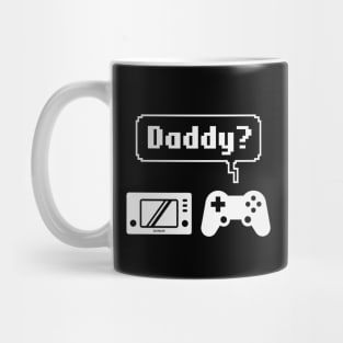 Controller Game Console Icons (Cartoon: Daddy? / White) Mug